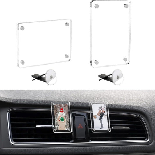 Acrylic Magnetic Car Sunshade Photo Frame
