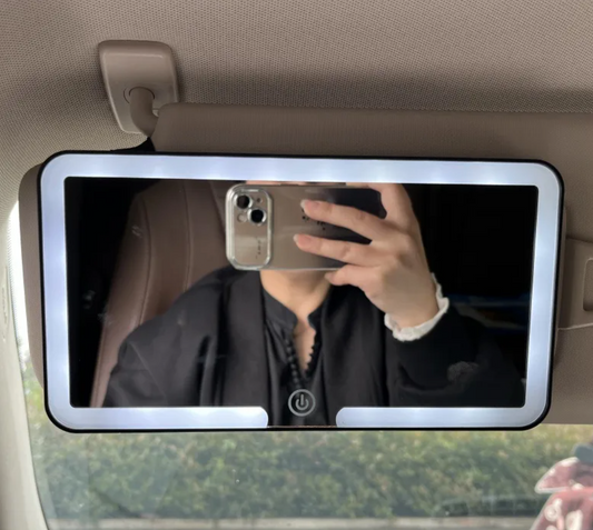 Car Makeup Mirror Sun Visor with LED Light